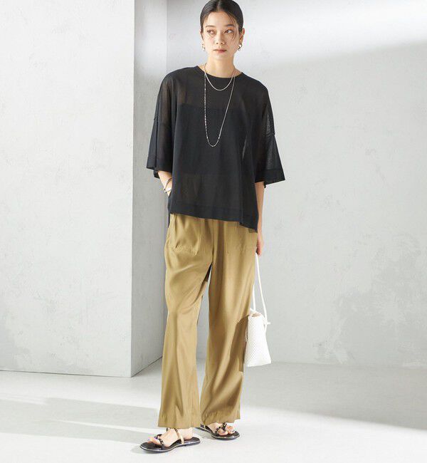 SHIPS for women「〈手洗い可能〉キュプラ混 ツイル ポケット パンツ」|その他|