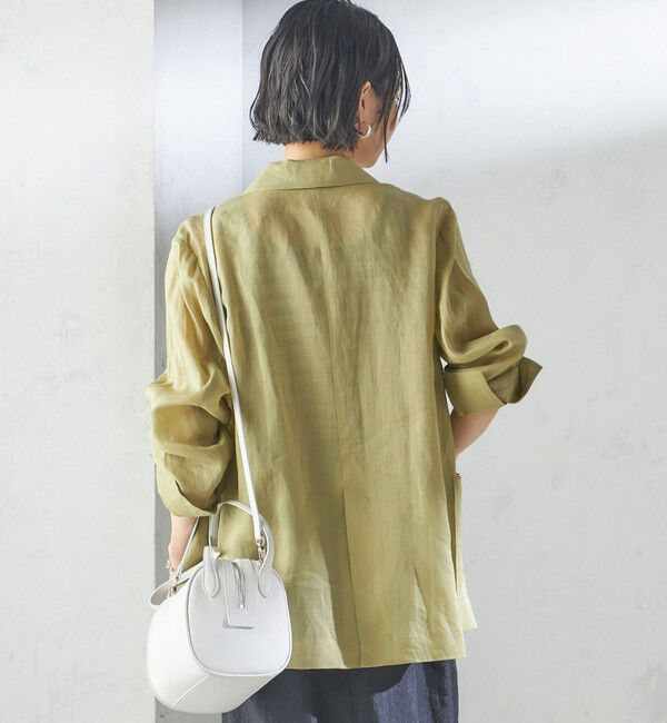 SHIPS for women「〈手洗い可能〉ラミー 4 シアー ジャケット」|テーラードジャケット|