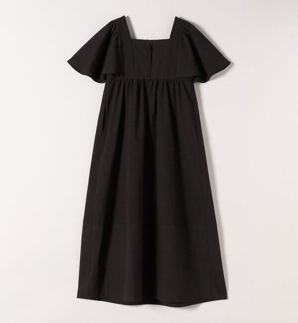 SHIPS any「SHIPS any:〈洗濯機可能〉ミニサッカー スクエアネック フレア ワンピース」|ワンピース|