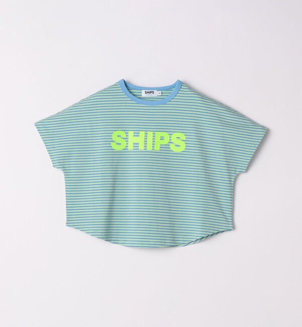 SHIPS Colors 「SHIPS Colors:80～130cm / ロゴ パッチワーク ボーダー Tシャツ」|Tシャツ・カットソー|