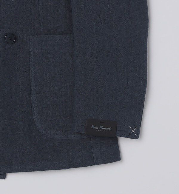 SHIPS「【SHIPS別注】Errico Formicola: リネン キャンバス ダブルジャケット」|テーラードジャケット|