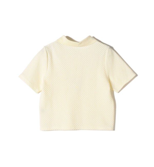 SHIPS for women「小泉里子コラボ:シャーリング ジャカード ポロ」|ポロシャツ|