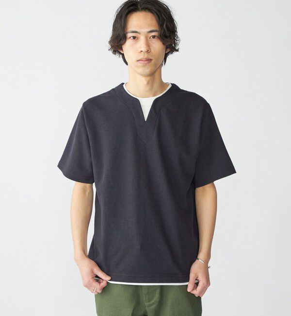 SHIPS「SHIPS: キー ネック フェイクレイヤード Tシャツ」|Tシャツ・カットソー|