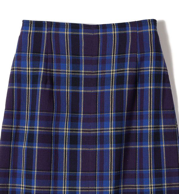 SHIPS Colors 「SHIPS Colors:〈手洗い可能〉カラミ チェック フロントスリット スカート」|タイト|