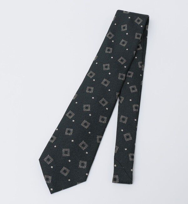 SHIPS「Puccini: シルク ウール メランジ コモン ネクタイ」|ネクタイ・蝶ネクタイ|ダークグリーン