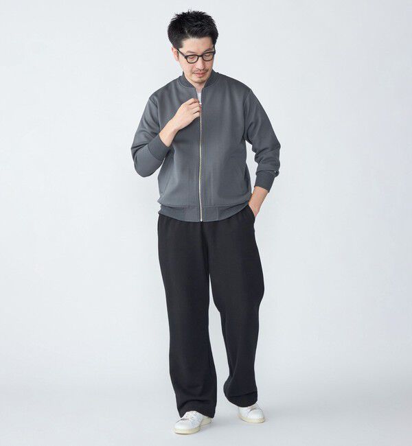 SHIPS「【WEB限定】SHIPS: ツイル ダンボール ニット MA-1 ブルゾンジャケット」|ミリタリージャケット|