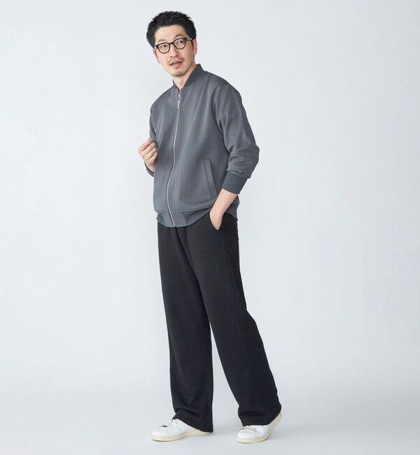 SHIPS「【WEB限定】SHIPS: ツイル ダンボール ニット MA-1 ブルゾンジャケット」|ミリタリージャケット|