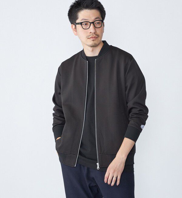 SHIPS「【WEB限定】SHIPS: ツイル ダンボール ニット MA-1 ブルゾンジャケット」|ミリタリージャケット|