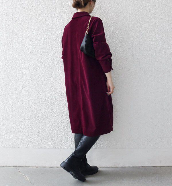 SHIPS any「SHIPS any:〈手洗い可能〉コーデュロイ シャツ ジャケット ワンピース」|ワンピース|