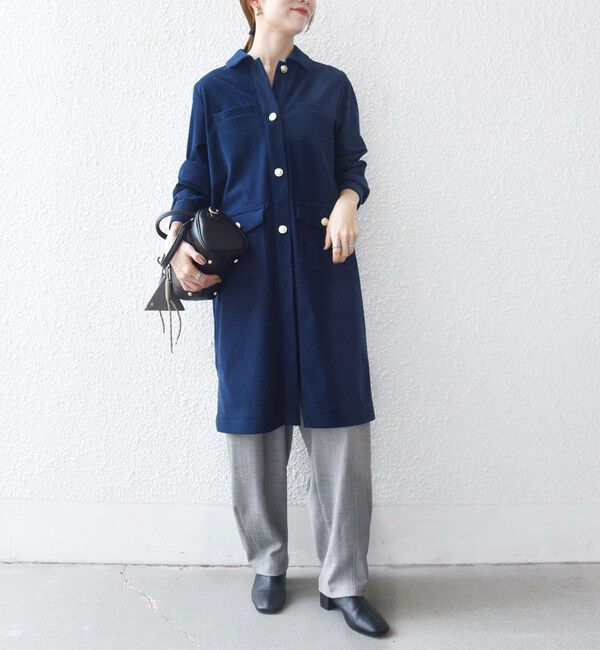 SHIPS any「SHIPS any:〈手洗い可能〉コーデュロイ シャツ ジャケット ワンピース」|ワンピース|