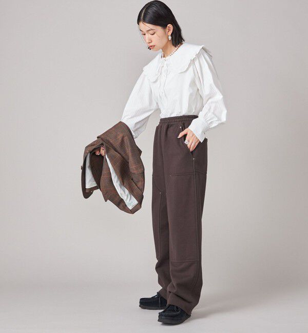 SHIPS for women「SHIPS NINE CASE:〈手洗い可能〉ビッグ カラー ブラウス」|シャツ・ブラウス|