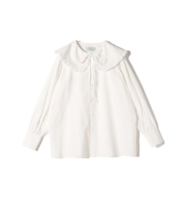 SHIPS for women「SHIPS NINE CASE:〈手洗い可能〉ビッグ カラー ブラウス」|シャツ・ブラウス|