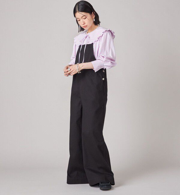 SHIPS for women「SHIPS NINE CASE:〈手洗い可能〉ビッグ カラー ブラウス」|シャツ・ブラウス|