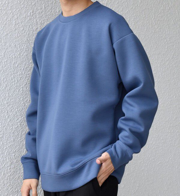 SHIPS any「SHIPS any:〈洗濯機可能〉カラー ダンボール クルーネック プルオーバー◇」|スウェット・ジャージ|ブルー