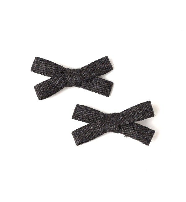 SHIPS KIDS「SHIPS KIDS:ツイル リボン ヘアピン セット」|その他|ダークグレー