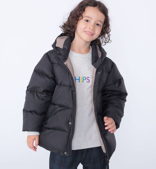 SHIPS KIDS「SHIPS KIDS:100～130cm /〈撥水/手洗い可能〉リサイクル ダウン ジャケット」|ダウン|ブラック