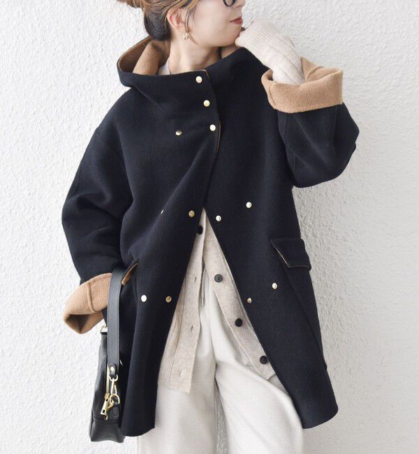 SHIPS any: リバー フーデッド Aライン ミドル コート（SHIPS any