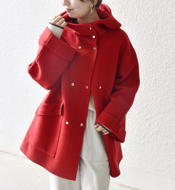 ＳＡ 　SHIPS any: リバー フーデッド Aライン ミドル コート SHIPS any: リバー フーデッド Aライン ミドル コート（SHIPS any