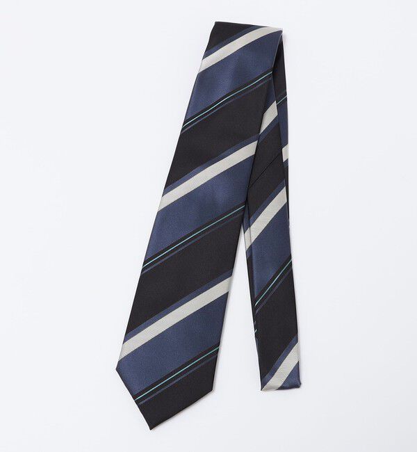 SHIPS「SHIPS: シルク ツイル サテン ストライプ ネクタイ」|ネクタイ・蝶ネクタイ|ネイビー