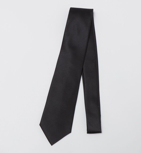 SHIPS Colors 「SHIPS Colors:シルク サテン ソリッド ネクタイ」|ネクタイ・蝶ネクタイ|ブラック