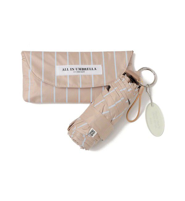 SHIPS Colors 「《予約》assa:ALL IN UMBRELLA ポーチ付き 折り畳み傘(晴雨兼用・親骨50cm)◆」|傘|ベージュ