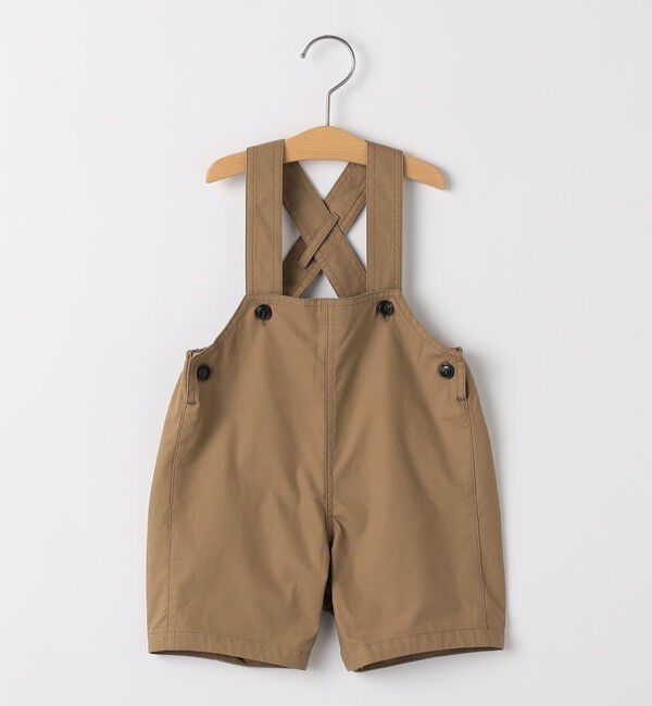 SHIPS KIDS「SHIPS KIDS:80～90cm / ベビー コットン オーバーオール」|その他ベビーウェア|キャメル