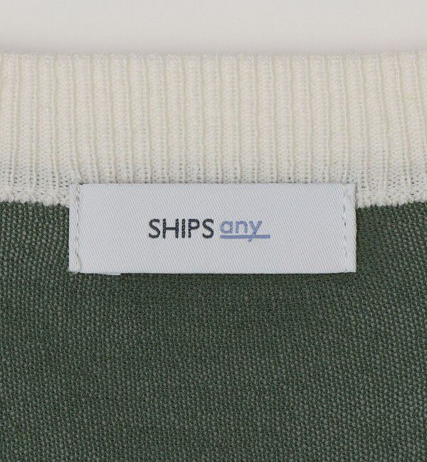 SHIPS any「SHIPS any: ハイゲージ リネンミックス サマーニット Vネック カーディガン◆」|カーディガン|