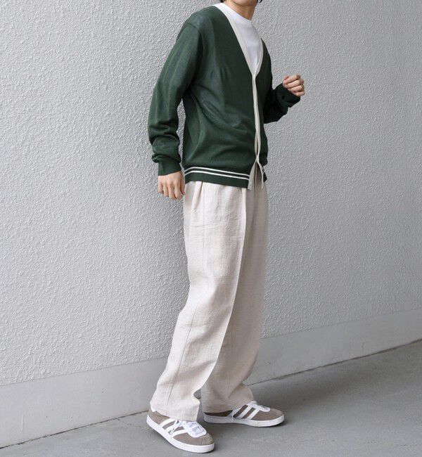 SHIPS any「SHIPS any: ハイゲージ リネンミックス サマーニット Vネック カーディガン◆」|カーディガン|