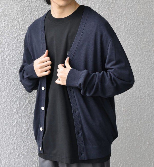 SHIPS any「SHIPS any: ハイゲージ リネンミックス サマーニット Vネック カーディガン◆」|カーディガン|