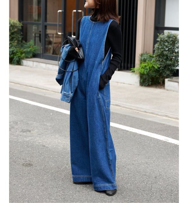 OUTDOOR PRODUCTS Usual Things「≪予約 追加≫ ULT デニムバックVネックオールインワン」|オールインワン|