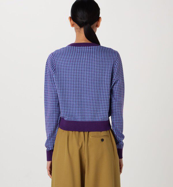 CABaN「コットンカシミヤ ギンガムチェックカーディガン」|カーディガン|