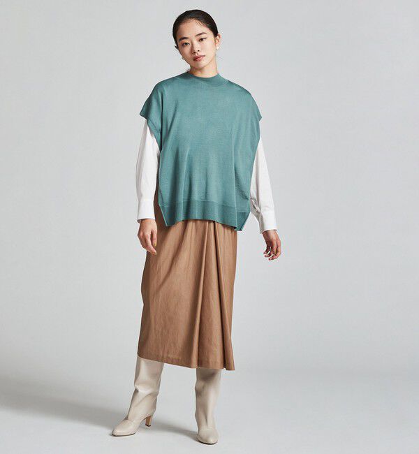 TOMORROWLAND collection「カシミヤシルク ビルドネックベスト」|ニット・セーター|