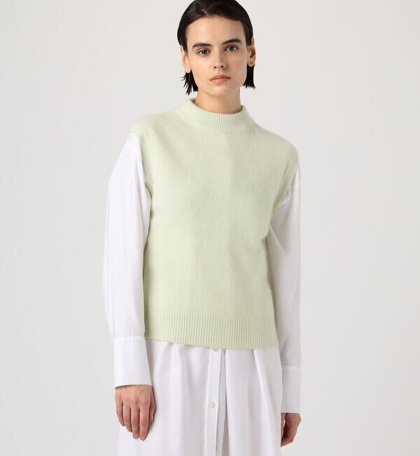 DES PRES「フラッフィーニット ビルドネックベスト」|ニット・セーター|