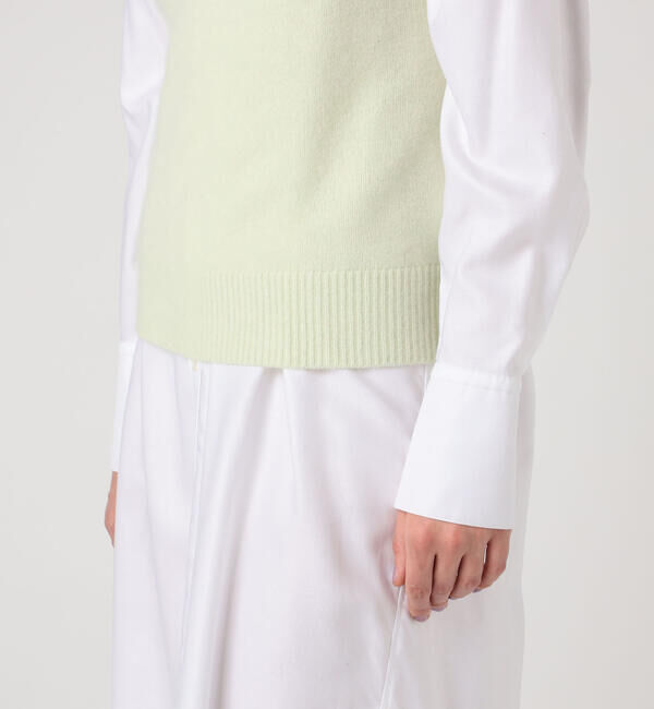 DES PRES「フラッフィーニット ビルドネックベスト」|ニット・セーター|