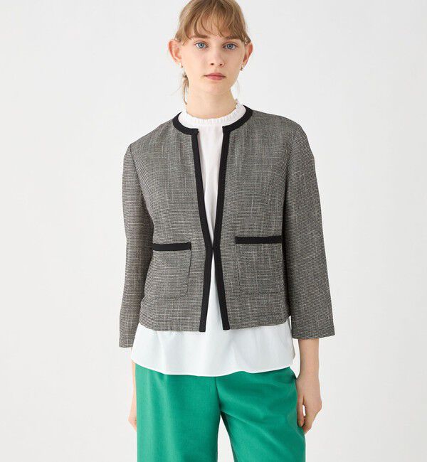 Ballsey「カラミ ノーカラージャケット」|ノーカラージャケット|