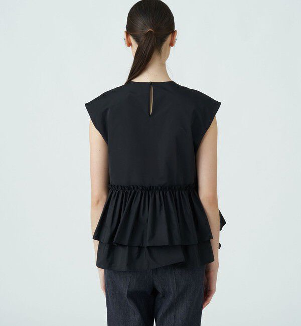 TOMORROWLAND collection「ポリエステルシルクマットタフタ ギャザーティアードブラウス」|シャツ・ブラウス|
