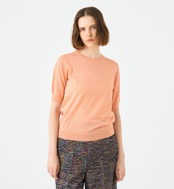 Ballsey「スーパーエクストラファインウール ハーフスリーブプルオーバー」|ニット・セーター|