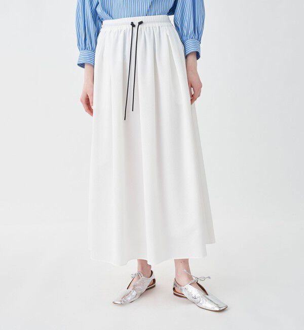 MACPHEE「シアーサッカーギャザーロングスカート」|スカート|