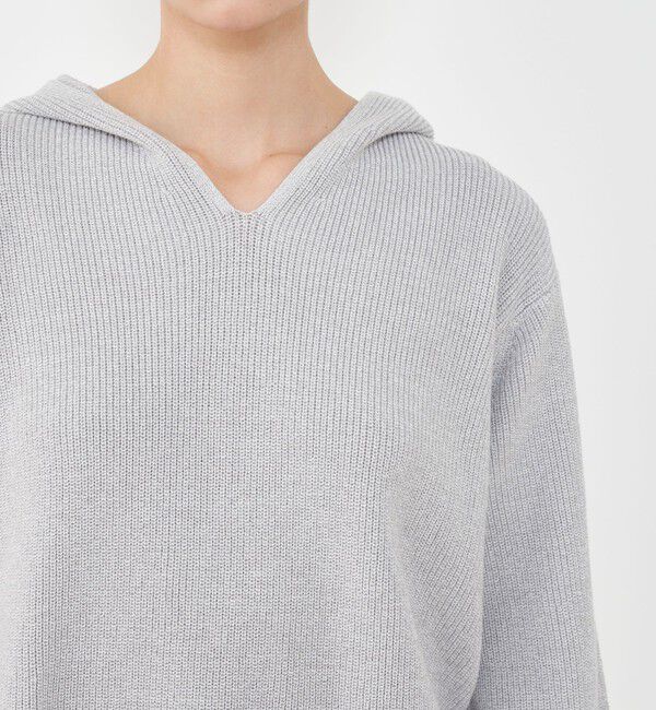 GALERIE VIE「コットンハーフ フーディー」|ニット・セーター|