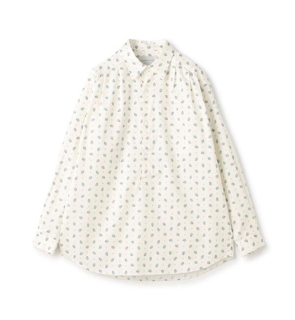 TOMORROWLAND MENS「コットンサテンプリント プルオーバータックシャツ」|シャツ・ブラウス|12 ホワイト系