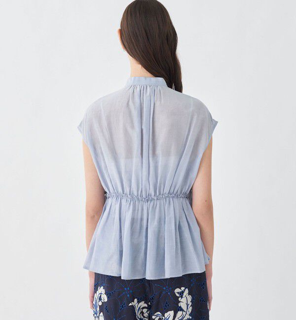 TOMORROWLAND collection「コットンシルク シャーリングペプラムブラウス」|シャツ・ブラウス|