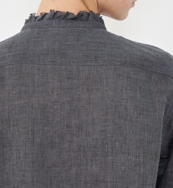 GALERIE VIE「リネンポプリン カットオフフリルシャツ」|シャツ・ブラウス|