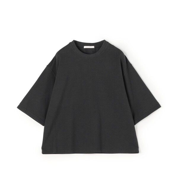 GALERIE VIE「コットンシルクカノコ ワイドクルーネックＴシャツ」|Tシャツ・カットソー|17 チャコールグレー