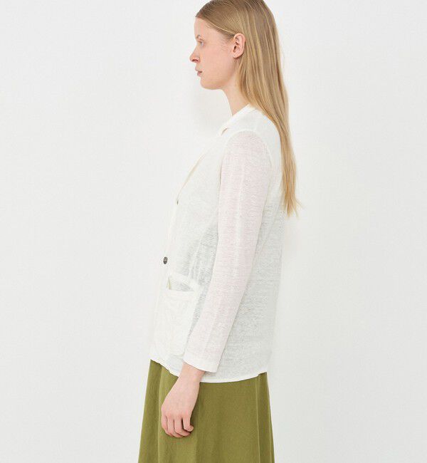 GALERIE VIE「リネンジャージー カーディガンジャケット」|カーディガン|