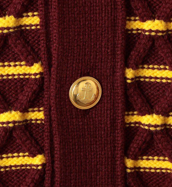 MACPHEE「ハイブリットコットンケーブル クルーネックカーディガン」|カーディガン|