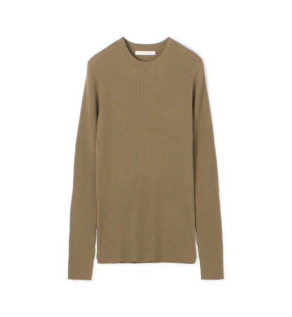 GALERIE VIE「プルミエールウールリブ クルーネックプルオーバー」|ニット・セーター|45 キャメル