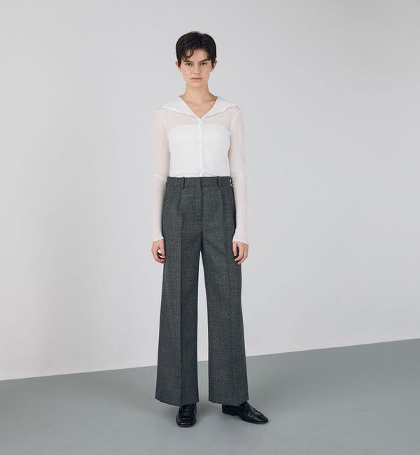 DES PRES「ウールムリネ タックパンツ」|スラックス|