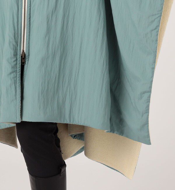 BACCA「レーヨンウール リバーシブルポンチョ」|ダッフルコート|