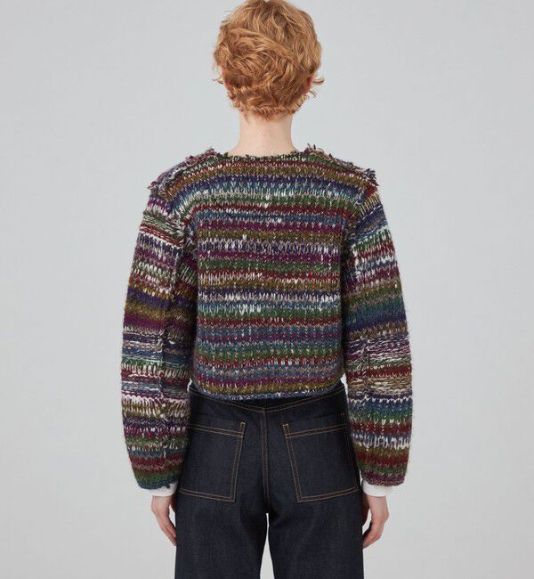 MACPHEE「ニットボンディング クロップドジャケット」|カーディガン|