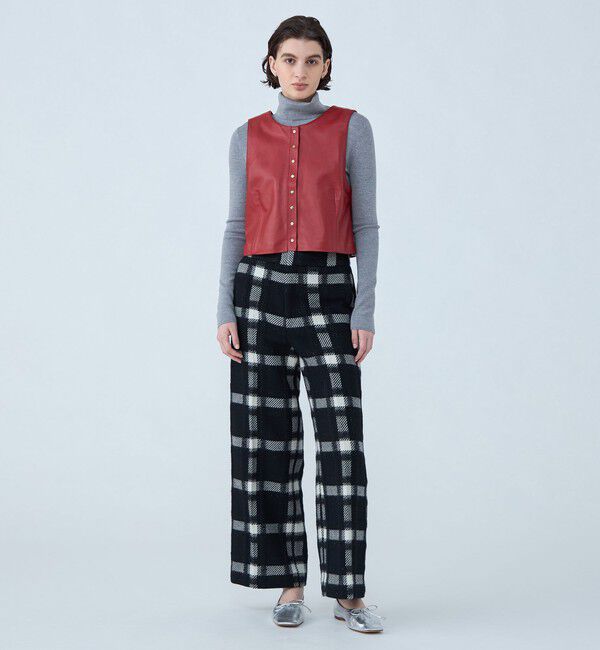 TOMORROWLAND collection「オーロラペーンチェック ワイドストレートパンツ」|その他|